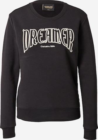 Colourful Rebel Sweatshirt 'Dreamer' in Schwarz: predná strana