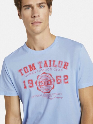 TOM TAILOR Regular fit T-shirt i blå