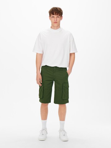 Only & Sons Regular Cargo Pants 'Kim' in Green