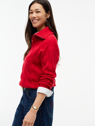 TOMMY HILFIGER Pullover in Rot