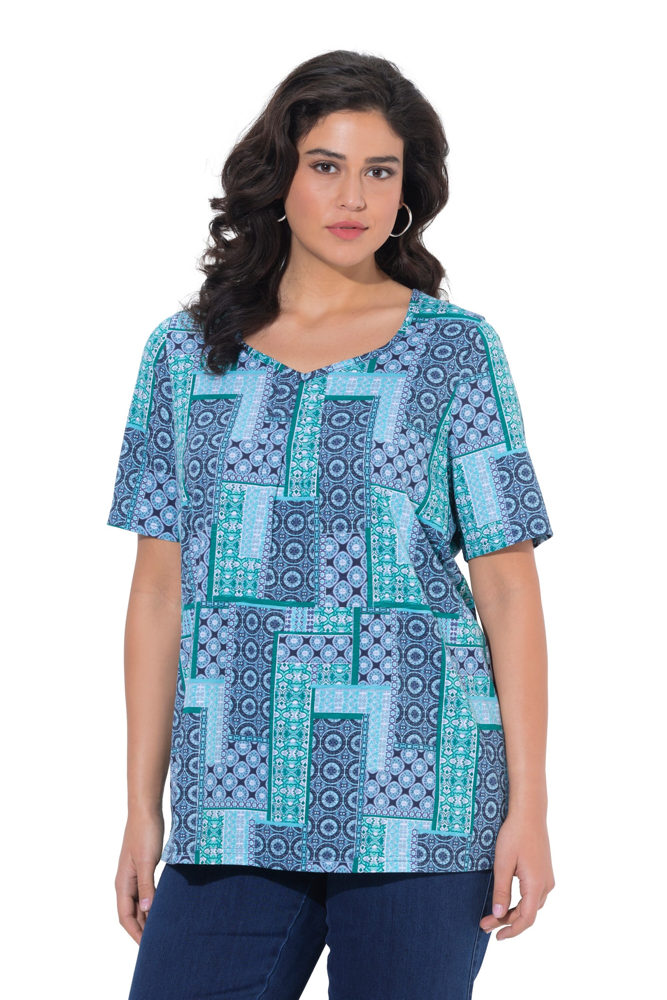 Ulla Popken Shirt in Blauw: voorkant
