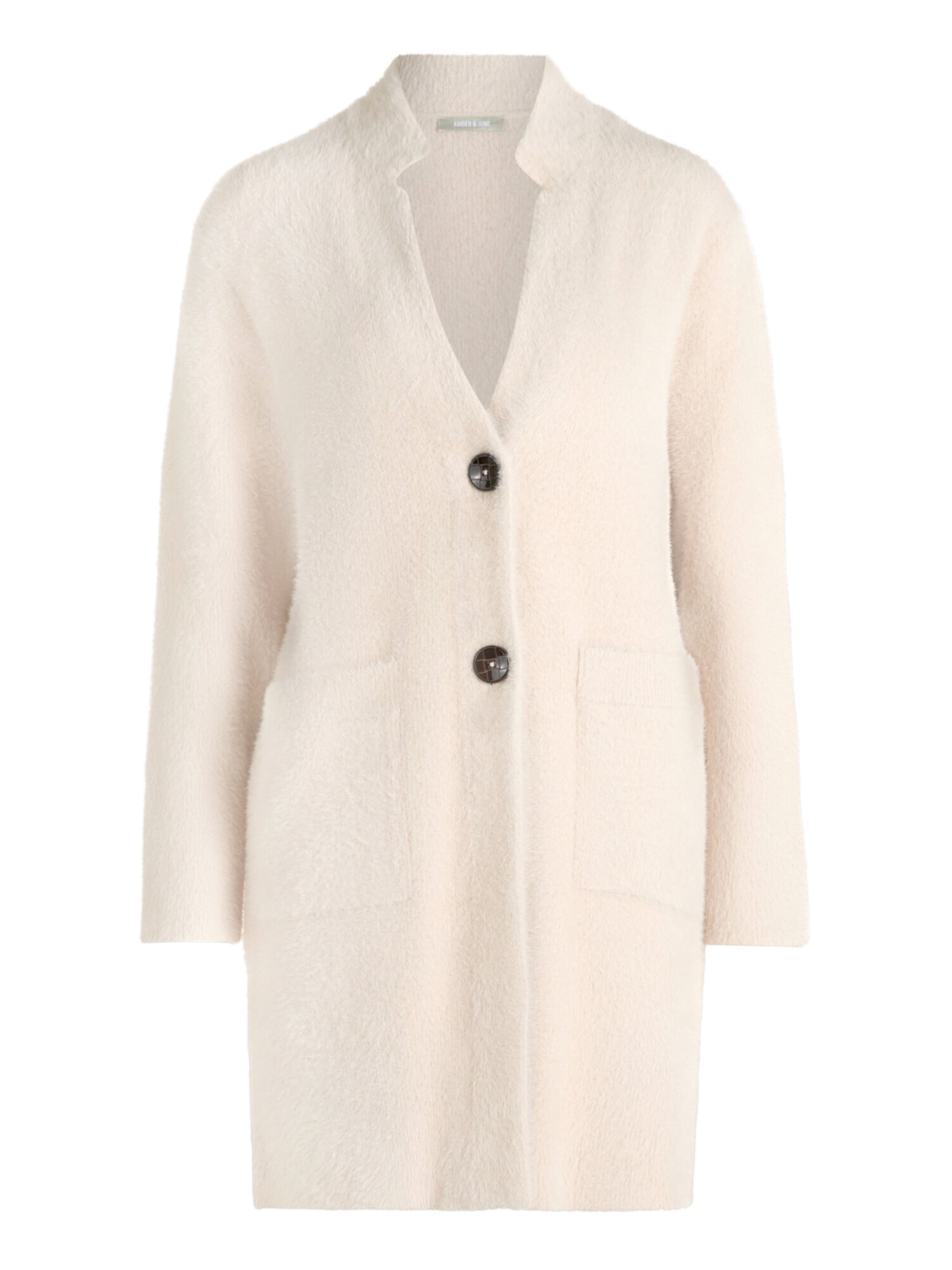 Amber & June Knit Cardigan in Beige: front