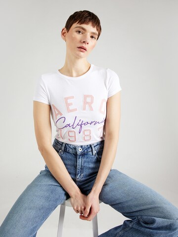 AÉROPOSTALE - Camiseta 'CALIFORNIA 1987' en blanco: frente
