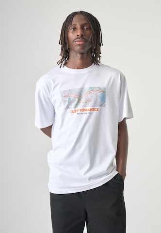 Cleptomanicx Shirt 'We run this' in White: front