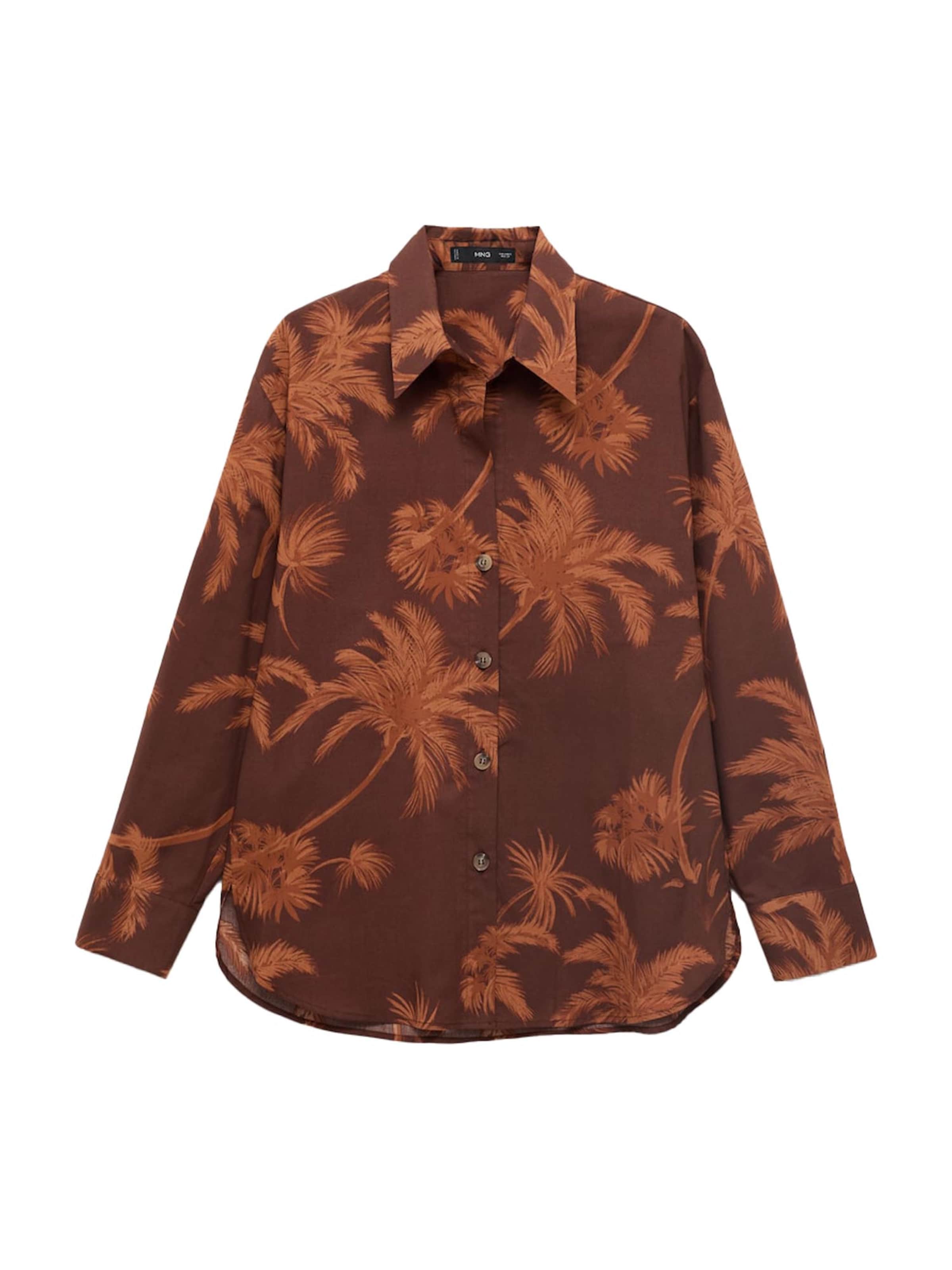 MANGO Блуза 'LANA' в кафяво: отпред