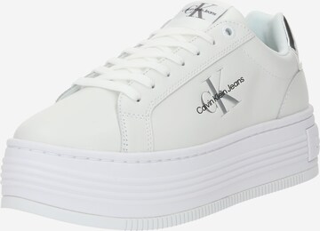 Baskets basses Calvin Klein Jeans en blanc : devant