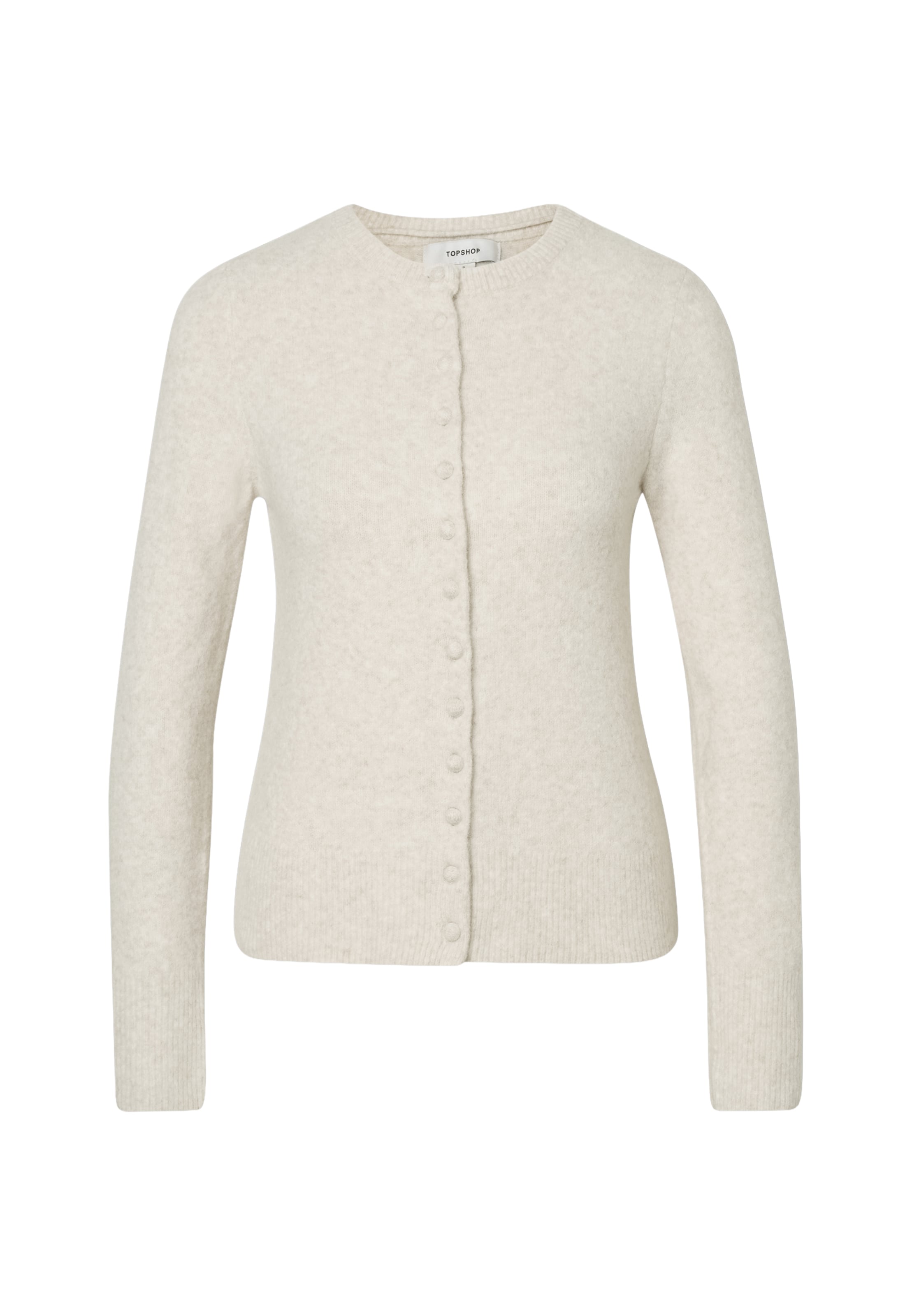TOPSHOP Knit cardigan 'SIA' in Beige: front