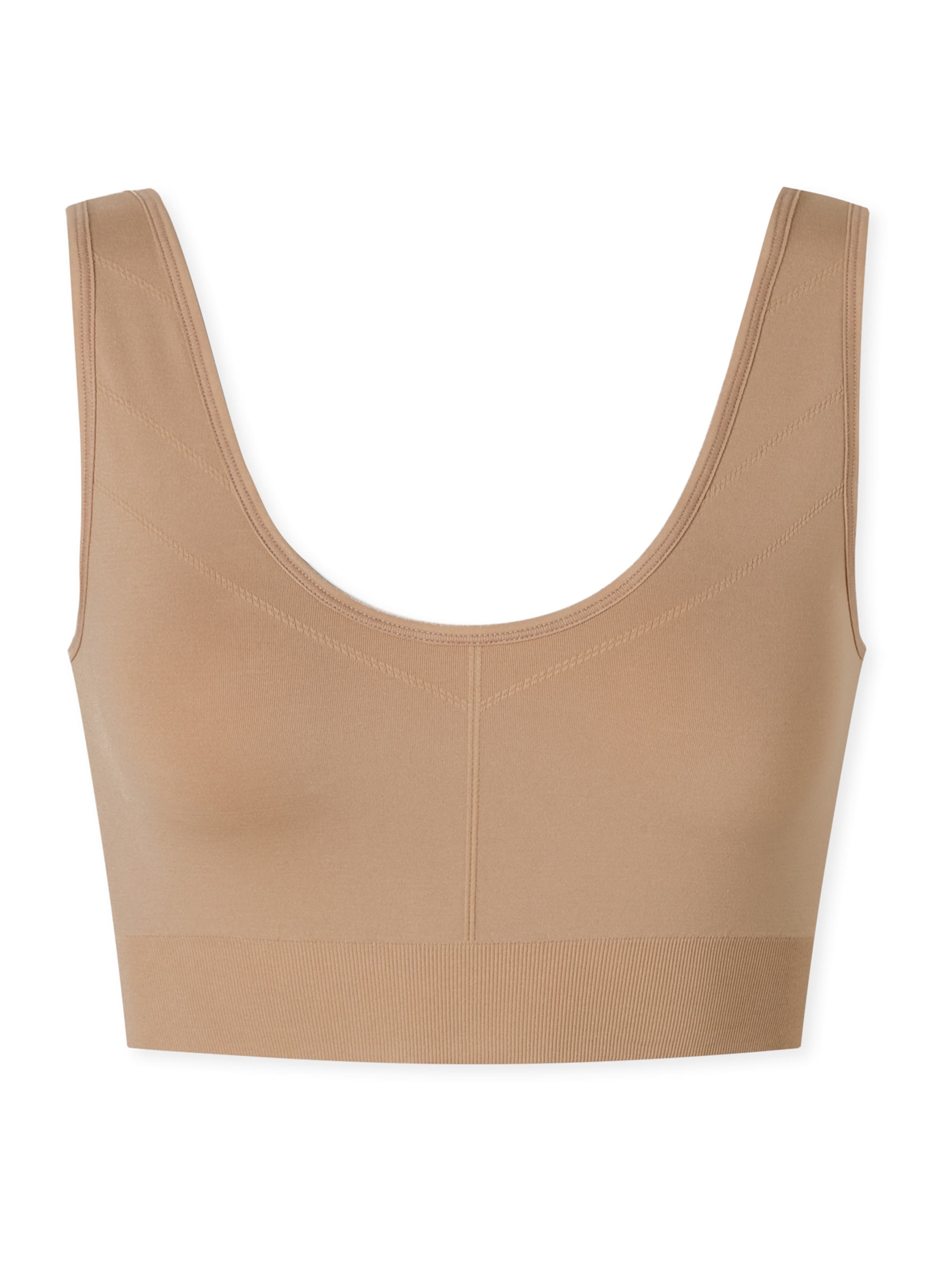 SCHIESSER Bustier BH ' Casual Seamless ' in Beige: voorkant