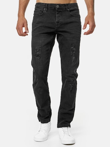 Tazzio Slimfit Jeans '16525' in Schwarz: Vorderseite