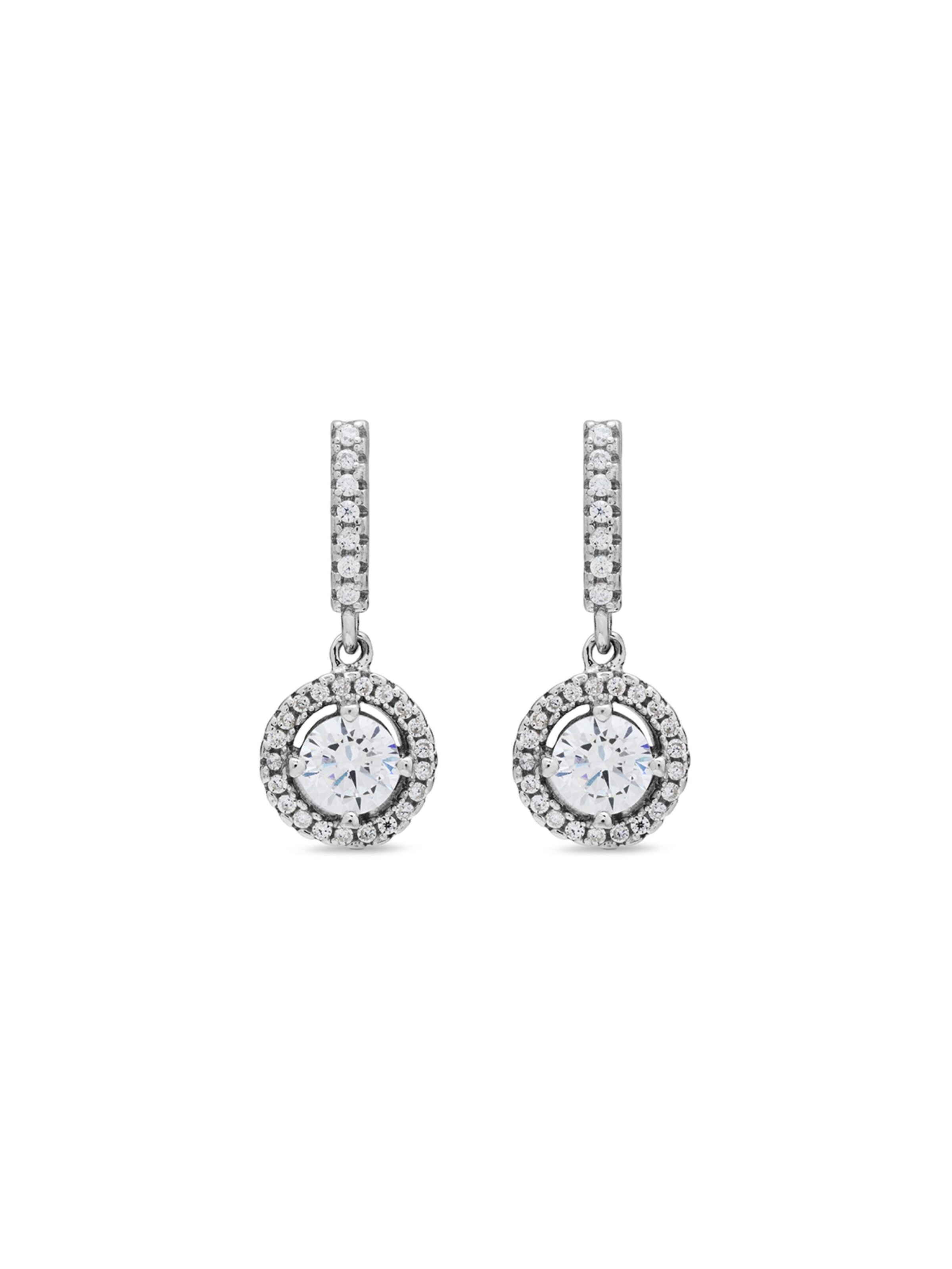 Boucles d'oreilles 'Gusu' Luxenter en blanc : devant