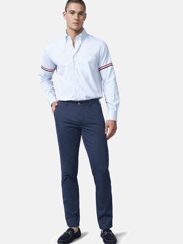 MEYER Regular Chino 'M5 Move' in Blauw