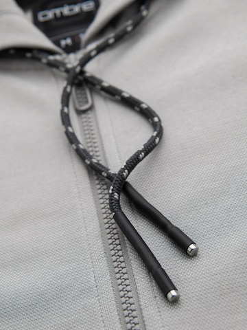 Ombre Sweatvest 'OM-SSZP-0191' in Grijs