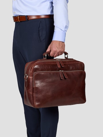 Howard London - Maletín 'Briefcase Bag Damien Brown' en marrón: frente