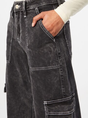Regular Jeans cargo HOLLISTER en noir