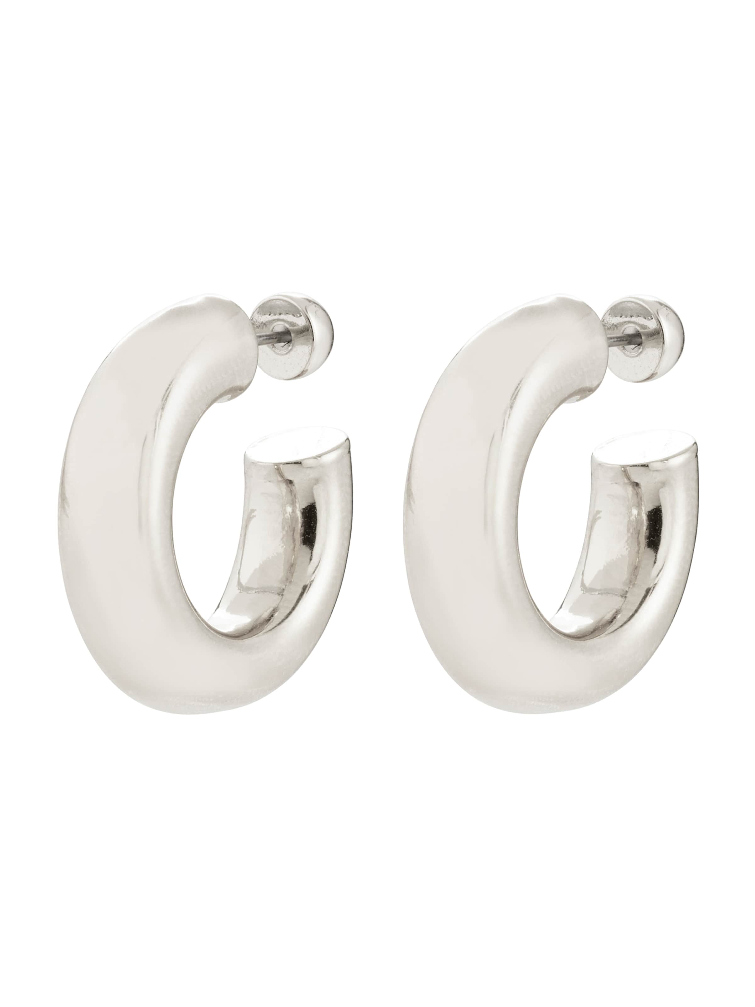 Pilgrim Серьги 'PHASE' в Серебристый: спереди