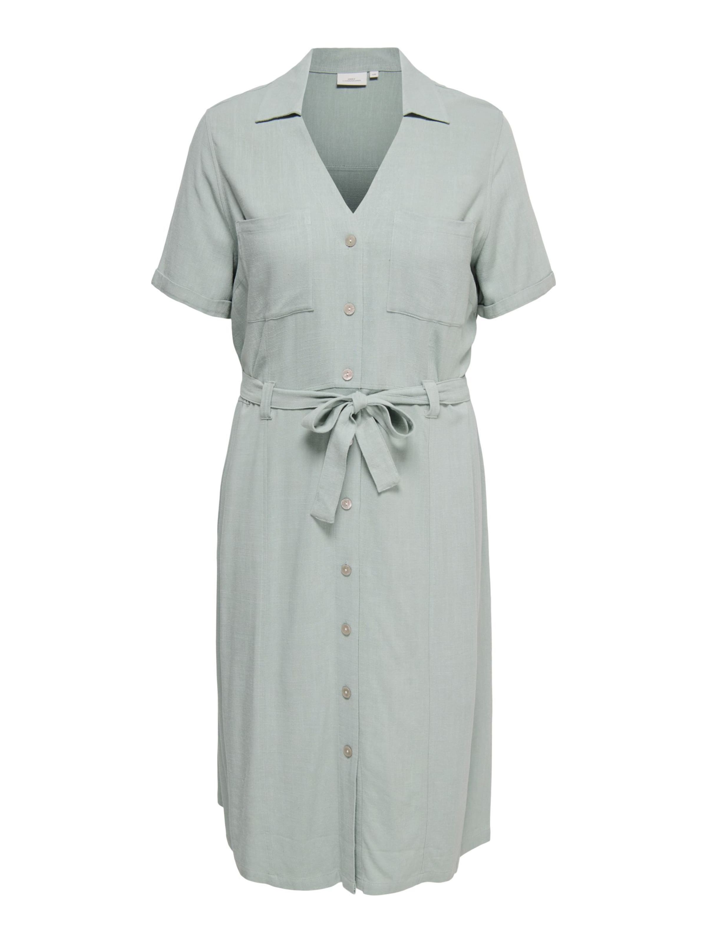 Abito camicia 'CARSiesta' di ONLY Carmakoma in verde: frontale