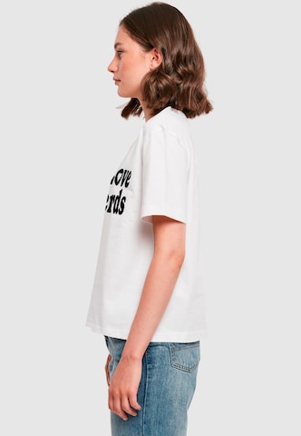 Miss Tee T-Shirt 'I Love Nerds' in Weiß