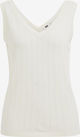 WE Fashion Knitted Top in White: front