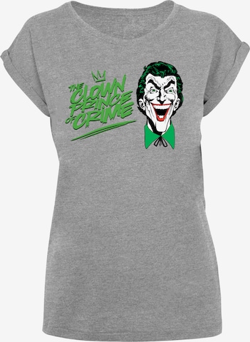 F4NT4STIC Shirt 'DC Comis Superhelden Batman Joker The Clown Prince Of Crime' in Grau: Vorderseite