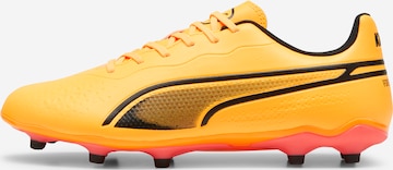 Chaussure de foot 'King Match' PUMA en jaune : devant