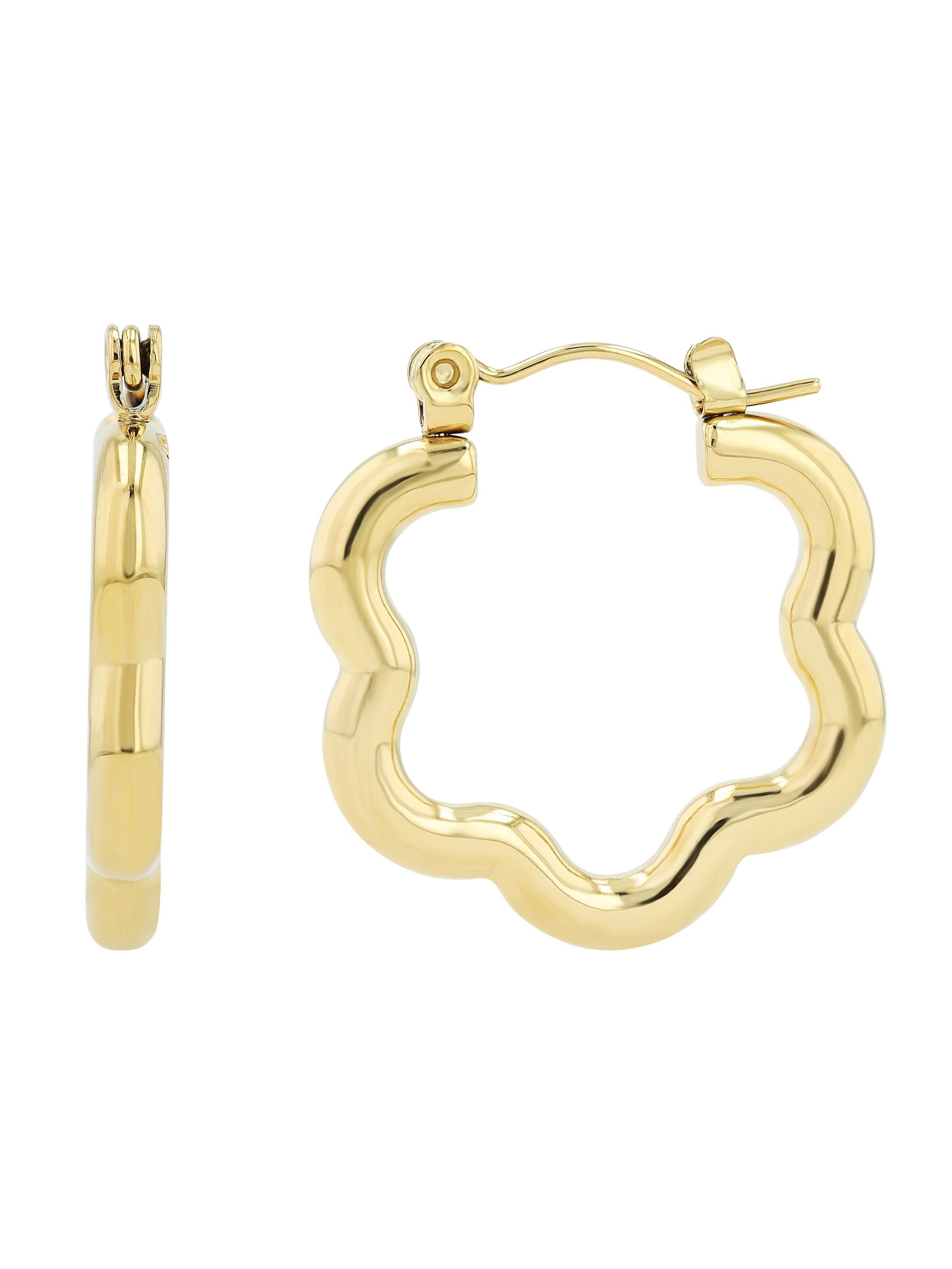 Akzent Ohrringe '"Hely" aus langlebigem Edelstahl, wasserfest, Ø 20 mm'‌‌‌‌‌‌‌‌‌‌ in Gold