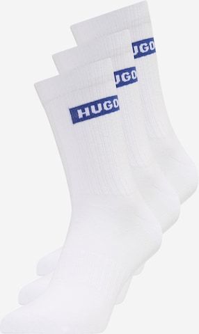 Chaussettes HUGO Blue en blanc : devant