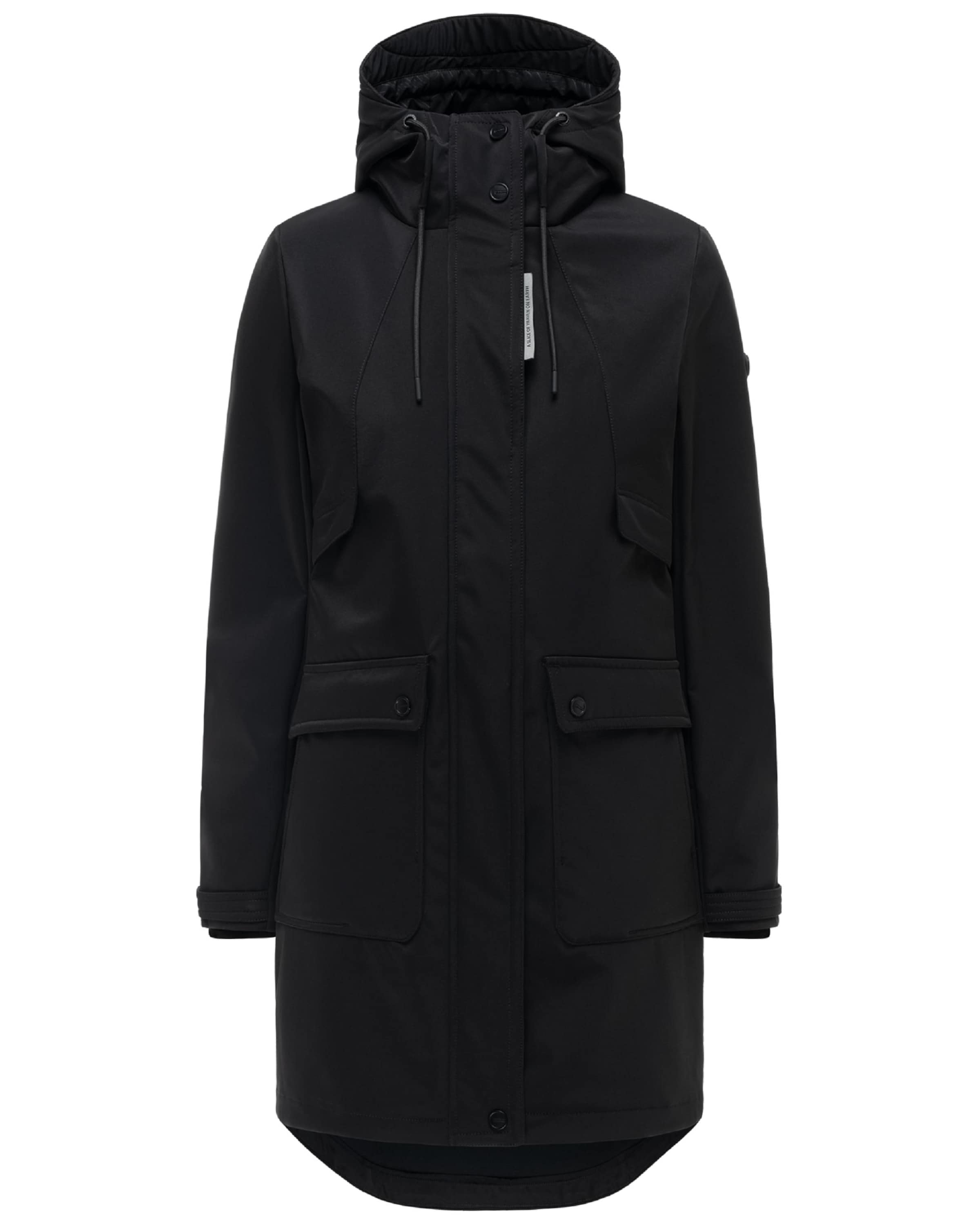 Manteau fonctionnel 'Morgennebel 14' NAVAHOO en noir : devant