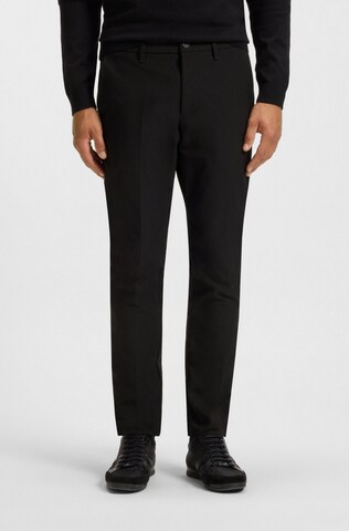 BOSS Slim fit Athletic Pants in Black: front