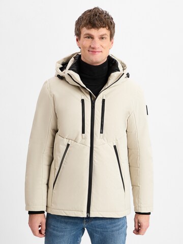 TOM TAILOR Weatherproof jacket in Beige: front