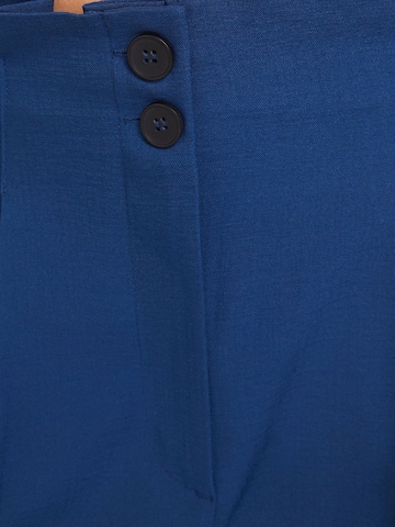 Bershka Wide leg Pleat-front trousers in Blue