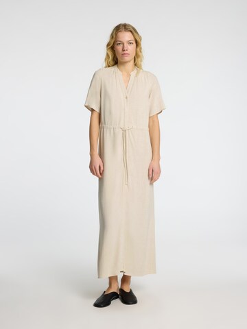SELECTED FEMME Shirt dress 'SLFVIVA-DAMINA' in Beige: front