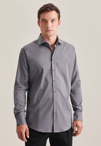 SEIDENSTICKER Regular fit Button Up Shirt in Grey: front