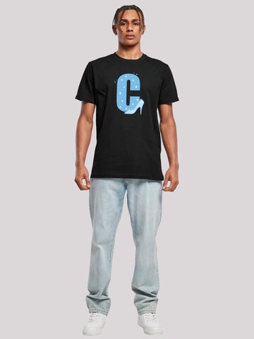 F4NT4STIC T-Shirt 'Disney Alphabet C Is For Cinderella' in Schwarz