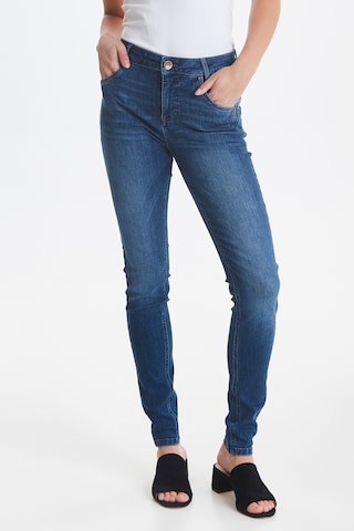 PULZ Jeans Skinny 5-Pocket-Jeans in Blau: predná strana