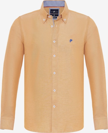 DENIM CULTURE Regular fit Button Up Shirt 'JARELL' in Orange: front