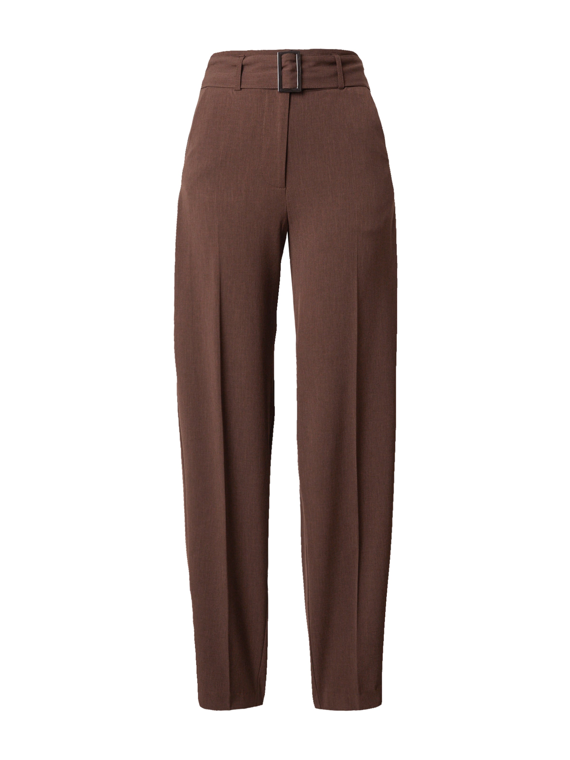 Tapered Pantaloni con piega frontale di TOPSHOP in marrone: frontale