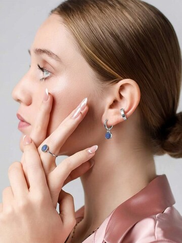 Sergio Engel Ring 'Beach Ring 01 Edelstahlring mit Naturstein-Cabouchon'‌ in Blau