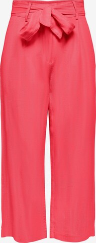 Pantaloni con pieghe 'Caro' di ONLY in rosa: frontale