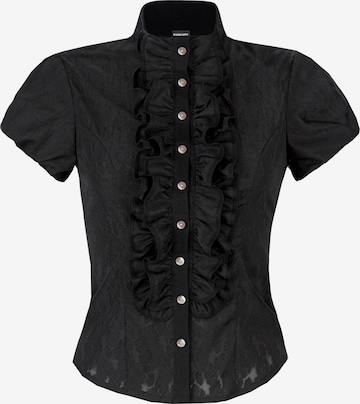 STOCKERPOINT Trachtenbluse 'Melly' in Schwarz: Vorderseite