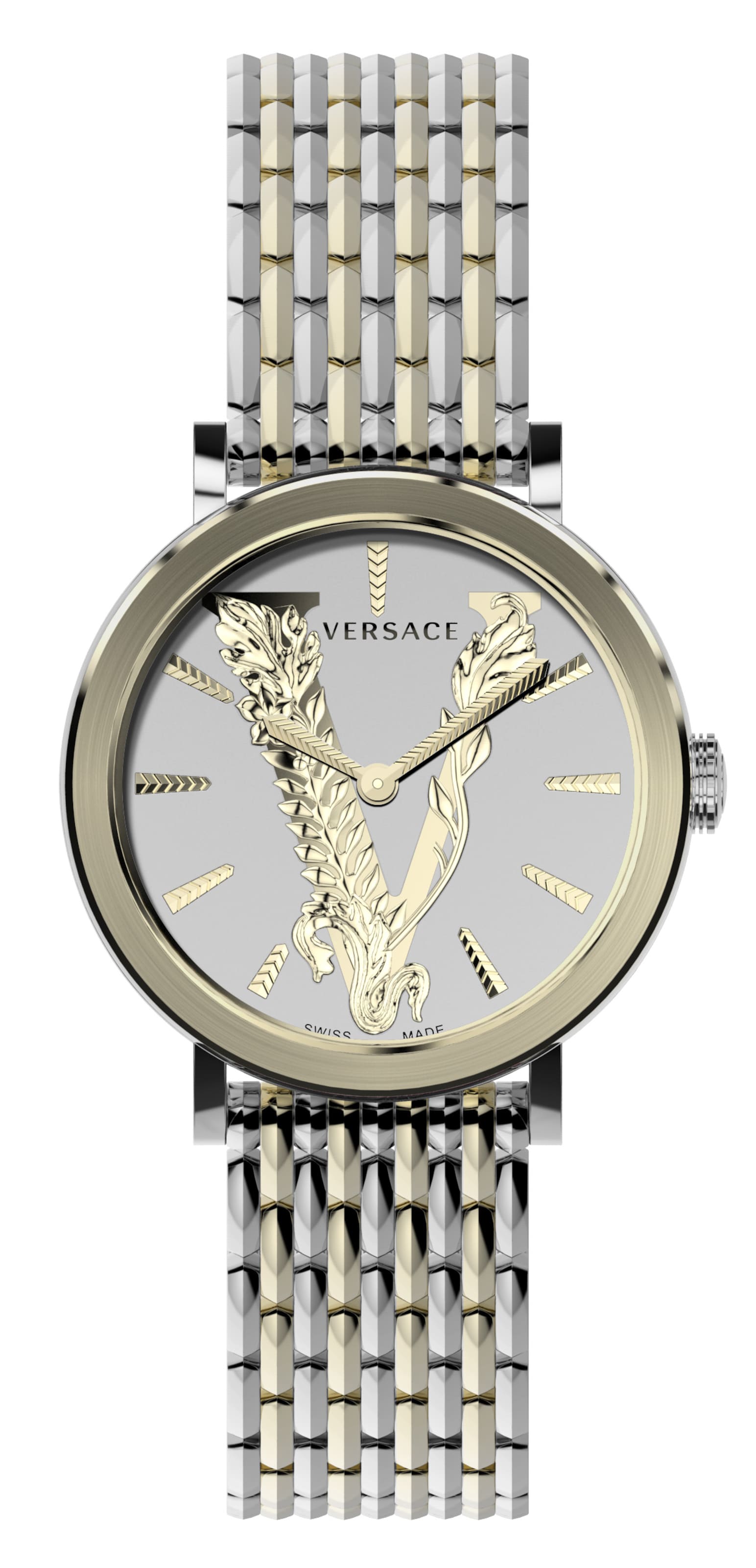 VERSACE Uhr in Silber: Vorderseite