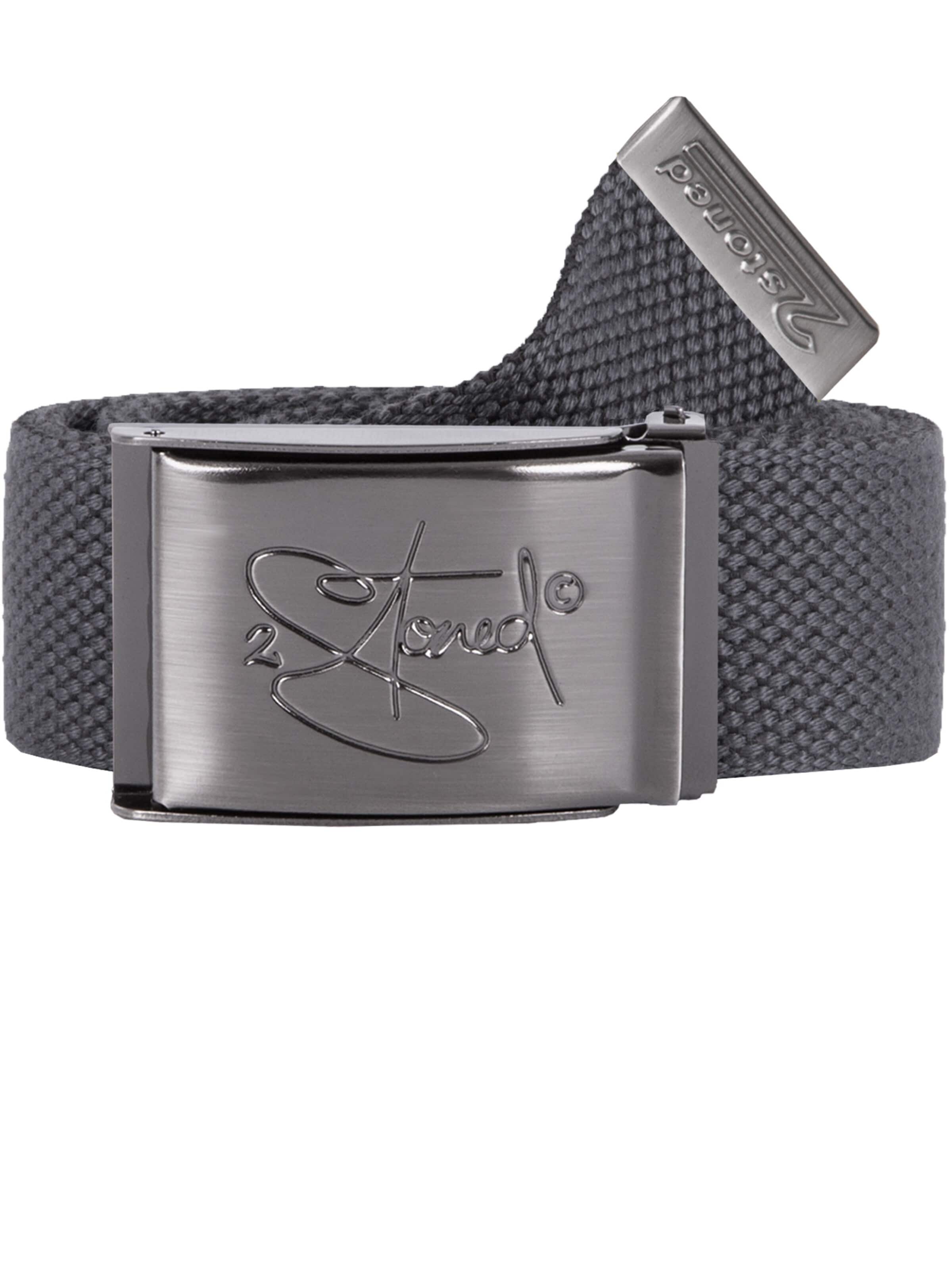 2Stoned Belt 'Classic Matt Bottle-Opener' in Grey: front