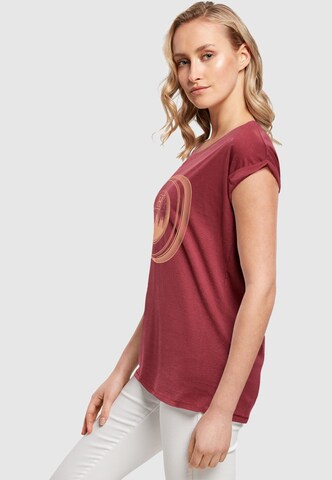 ABSOLUTE CULT Shirt 'Harry Potter - Hogwarts Moon' in Rood