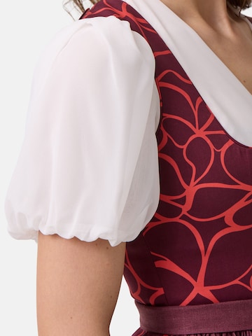 waldorff Dirndlbluse 'Lejla' mit Chiffon mit Scherenarm in Weiß