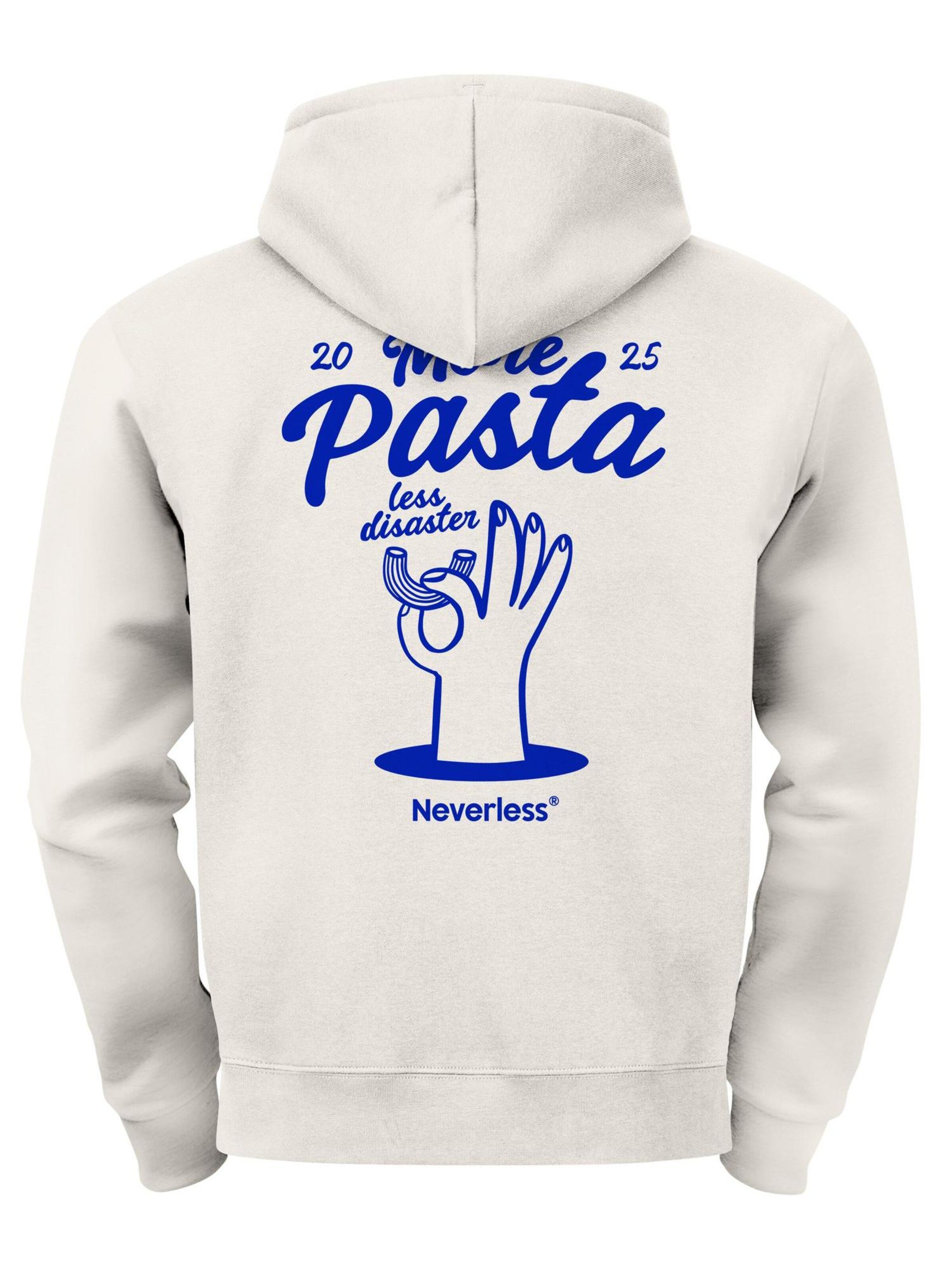 Neverless Sweatshirt 'More Pasta' in Beige