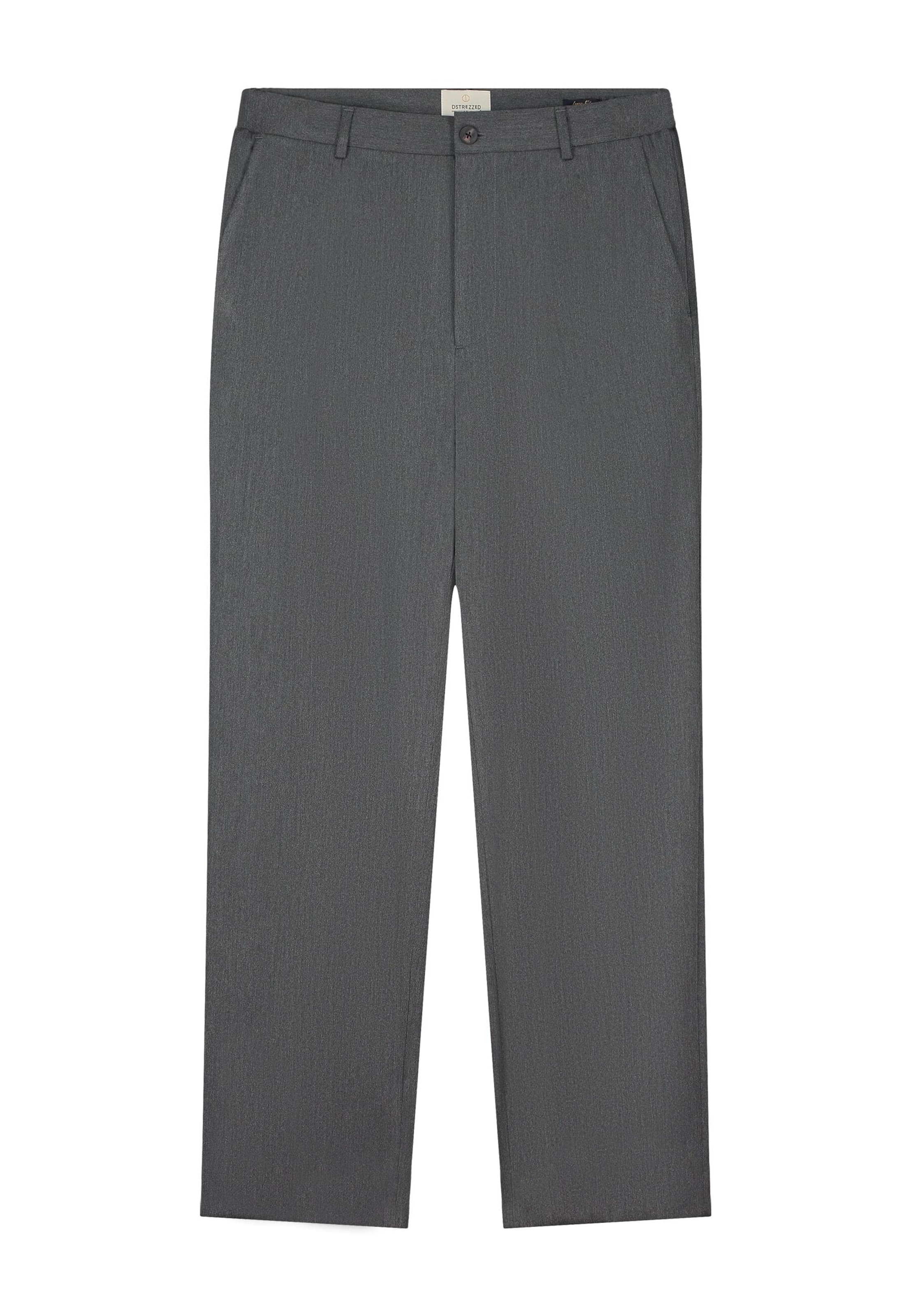 Loosefit Pantaloni con piega frontale 'Odin' di Dstrezzed in grigio: frontale