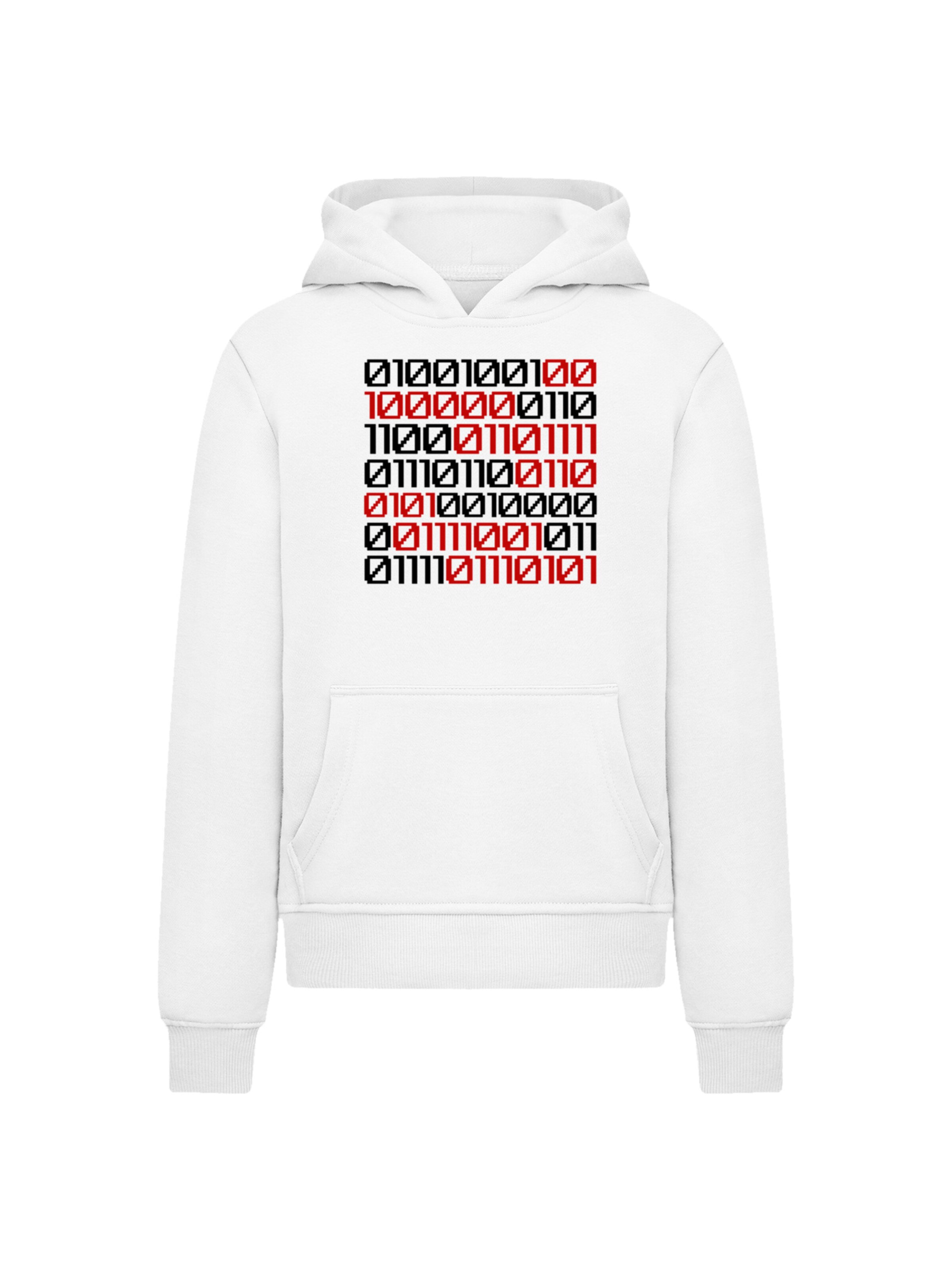 F4NT4STIC Sweatshirt 'I Love You 01001001 Binary Code Valentinstag' in White: front