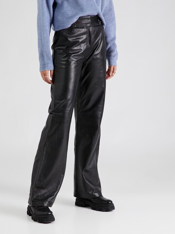 Ibana Wide leg Broek 'Palma' in Zwart: voorkant