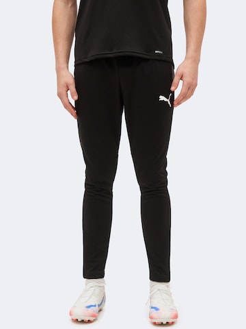 Coupe slim Pantalon de sport 'TeamLIGA26' PUMA en noir : devant