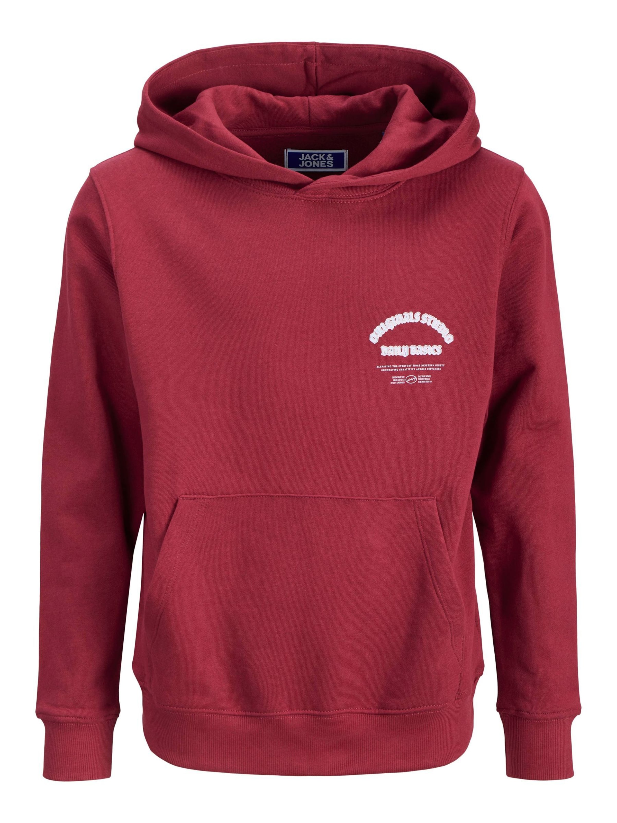 Jack & Jones Junior Sweatshirt in Rood: voorkant