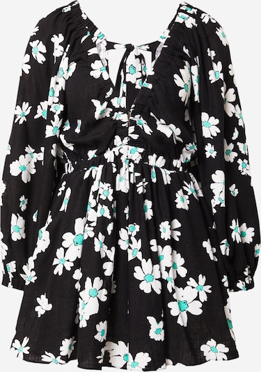 Salopeta TOPSHOP pe albastru aqua / negru / alb, Vizualizare produs